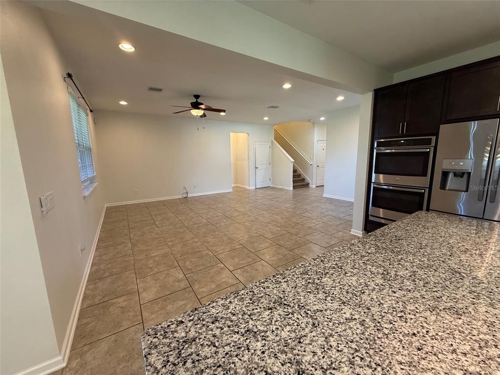 Empty room, Interior, Kitchen, Recessed Lighting