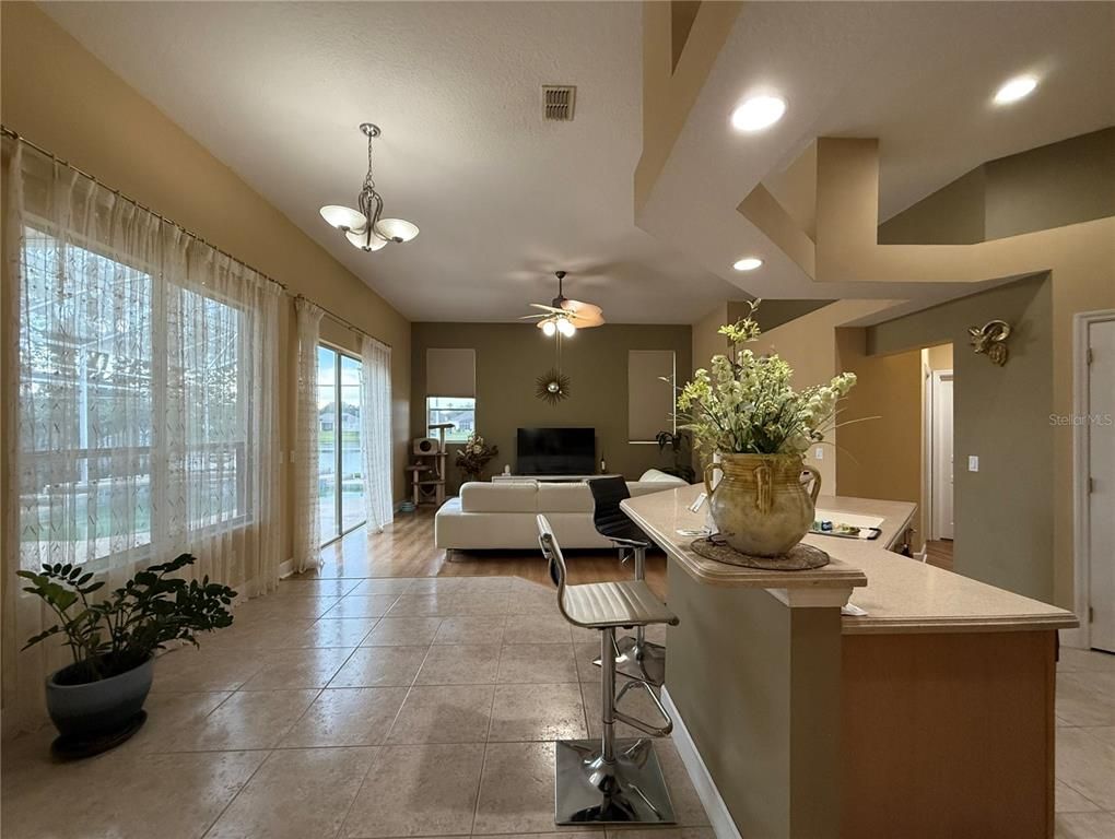 Interior, Living room, Pendant Lights, Recessed Lighting