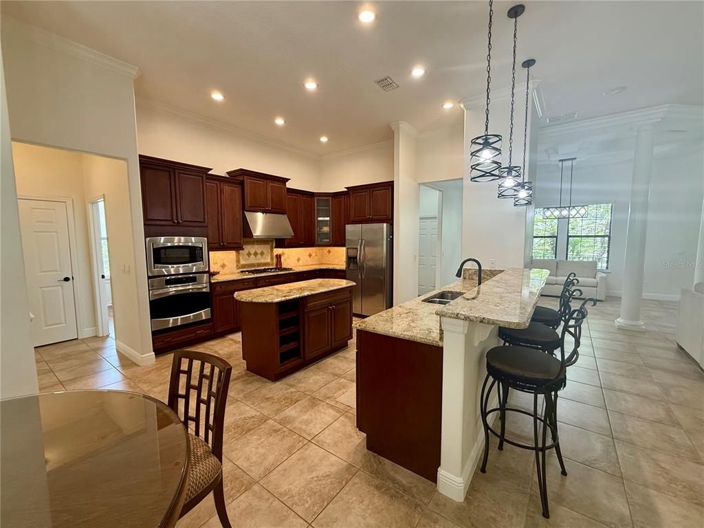 Interior, Kitchen, Pendant Lights, Recessed Lighting, Stainless Steel Appliances