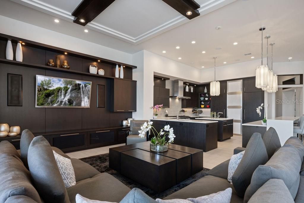Interior, Kitchen, Living room, Pendant Lights, Recessed Lighting, Stainless Steel Appliances