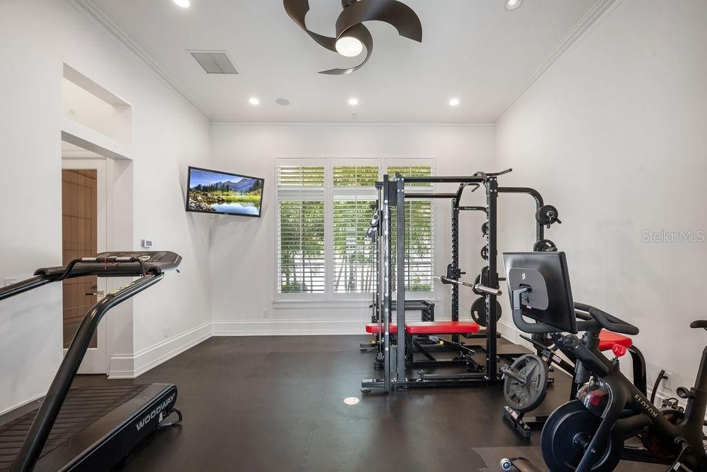 Fitness Equipment, Interior, Recessed Lighting
