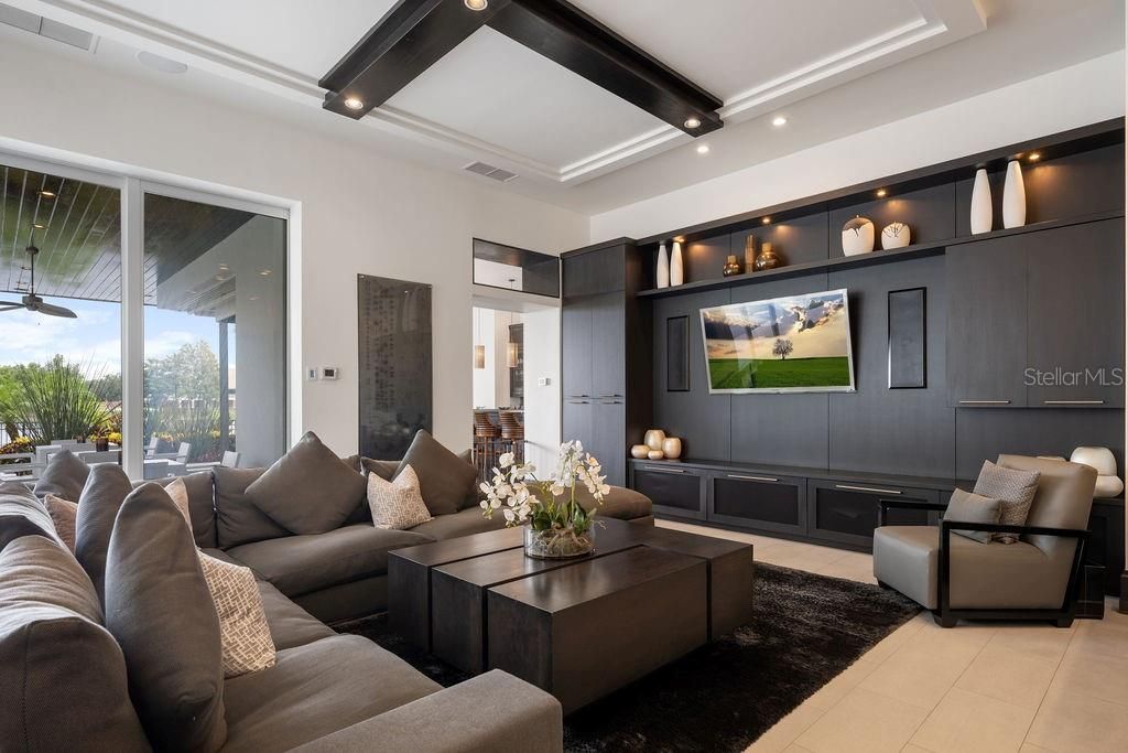 Interior, Living room, Recessed Lighting