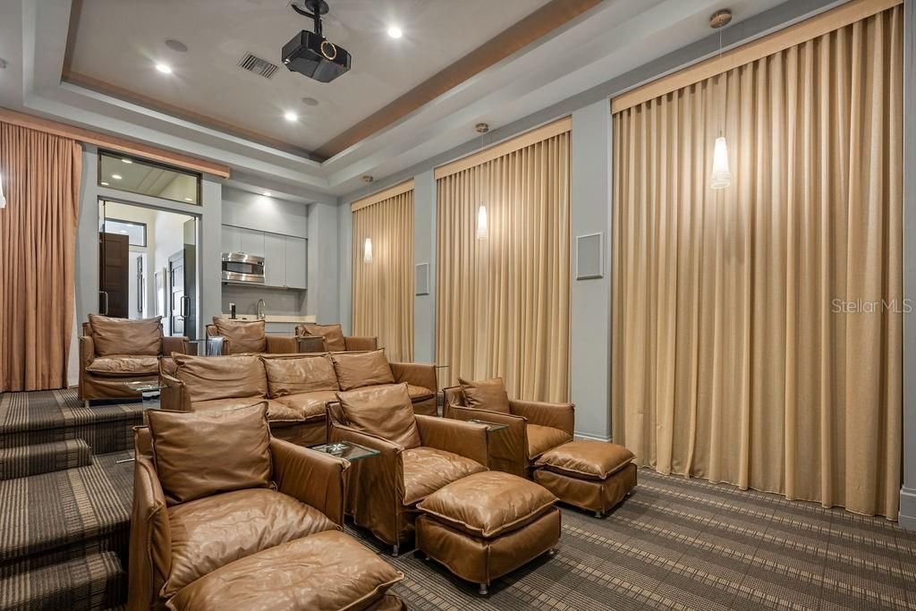 Interior, Projection Screen, Recessed Lighting, Theatre Room