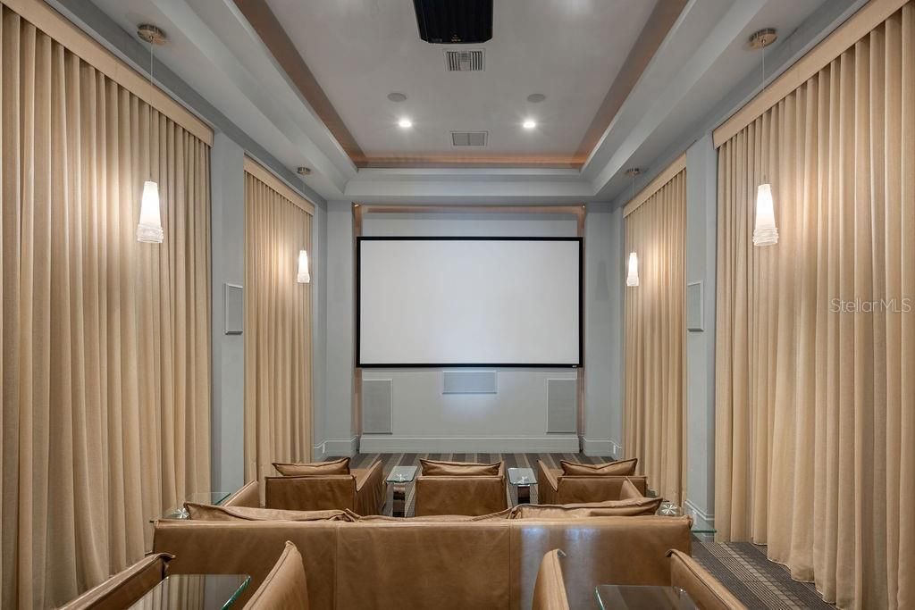 Interior, Projection Screen, Recessed Lighting, Theatre Room