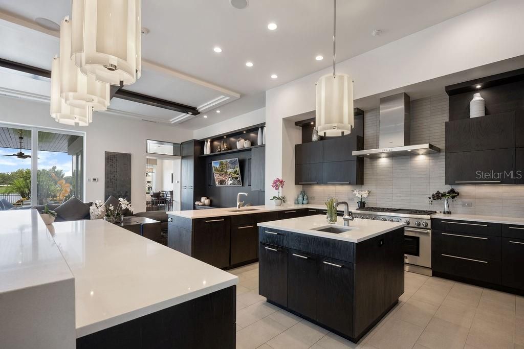 Interior, Kitchen, Pendant Lights, Recessed Lighting, Stainless Steel Appliances