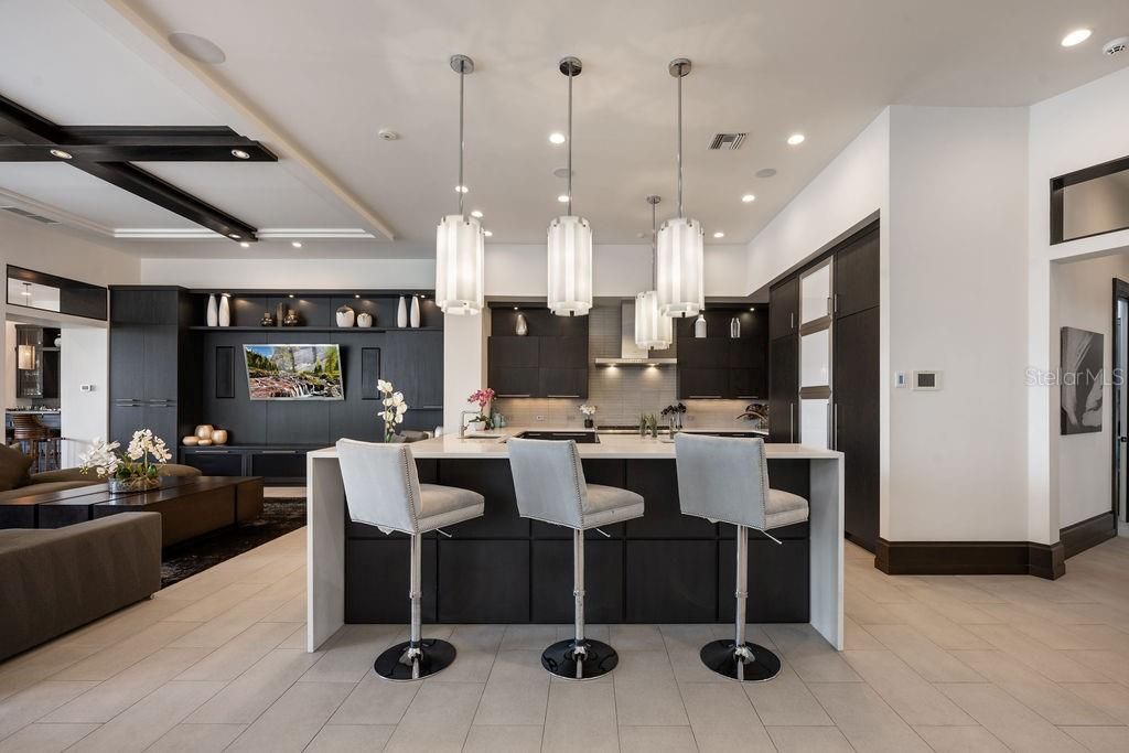 Interior, Kitchen, Living room, Pendant Lights, Recessed Lighting