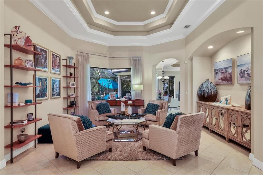 Interior, Living room, Recessed Lighting