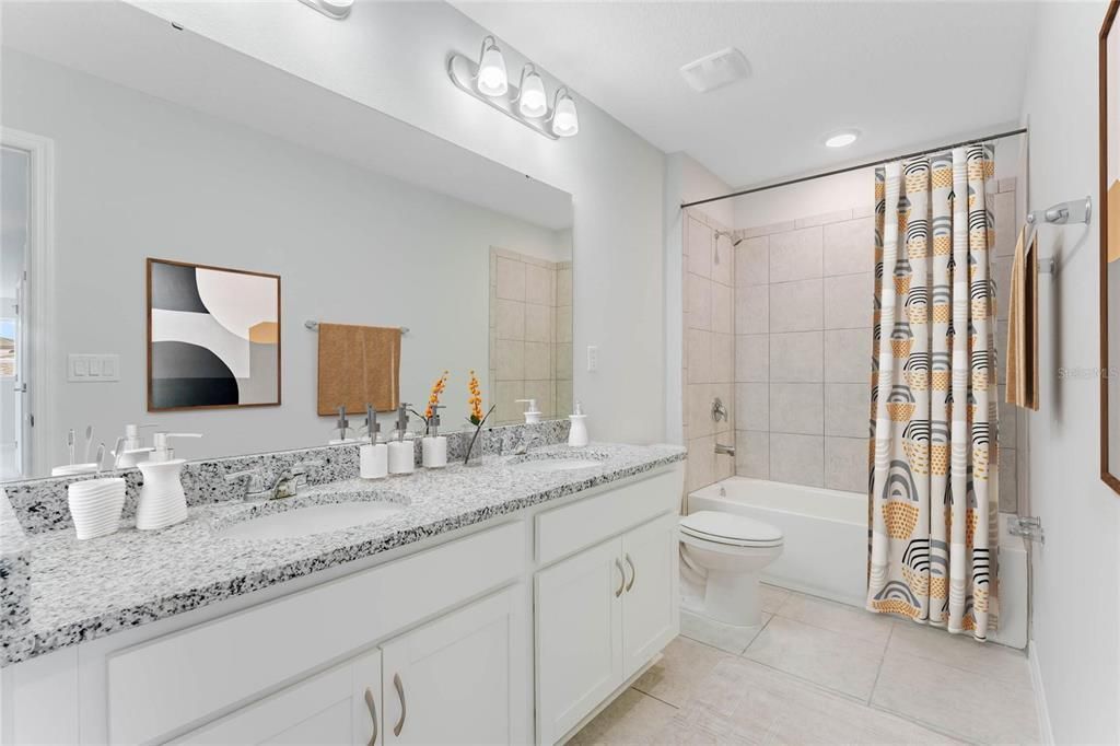 Bathroom, Dual Sink Vanities, Interior, Recessed Lighting