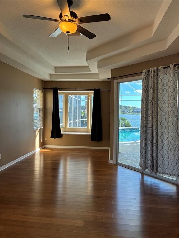 Empty room, Interior, Water, Wood Texture Flooring