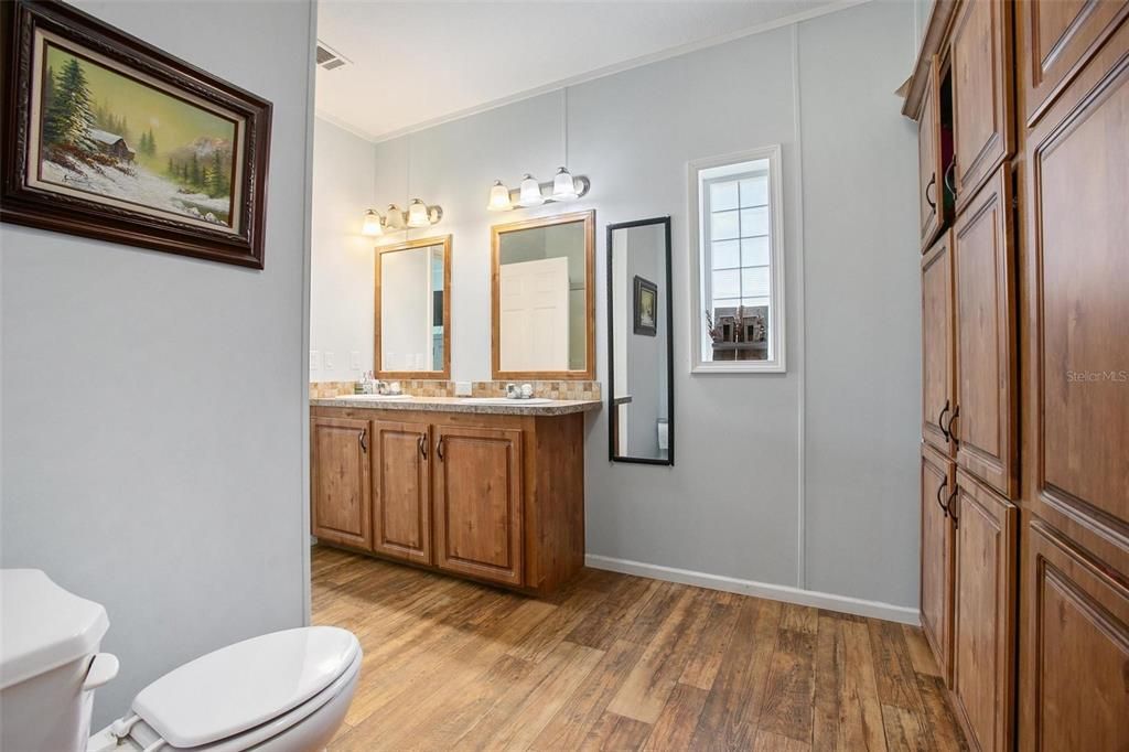 Bathroom, Interior, Wood Texture Flooring