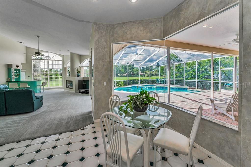 Dining room, Glass Ceilings, Interior, Pool, Recessed Lighting, Sun Room