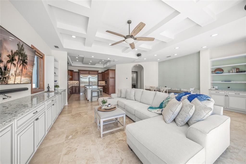 Interior, Kitchen, Living room, Recessed Lighting