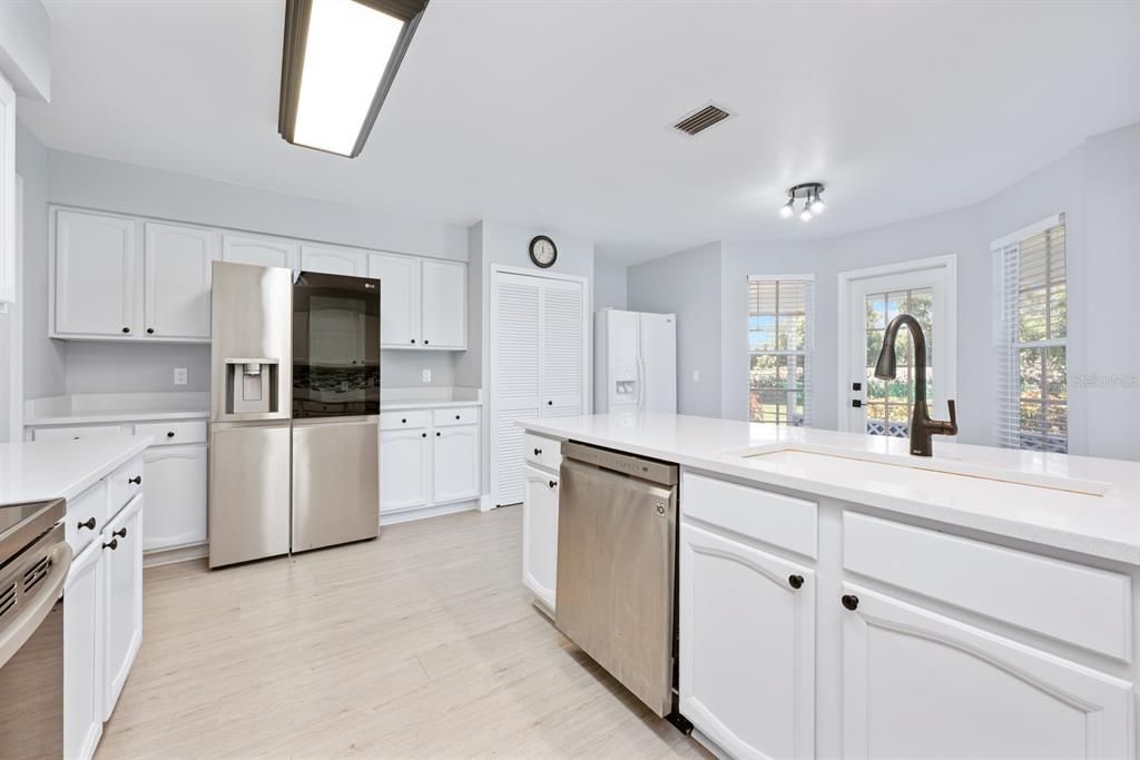Interior, Kitchen, Wood Texture Flooring