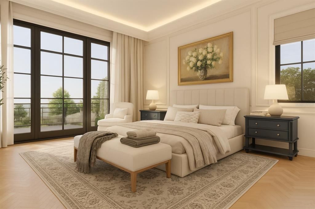 Bedroom, Interior, Wood Texture Flooring