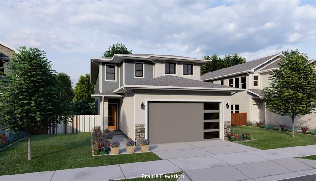 Attached, Exterior, Facade, American Craftsman
