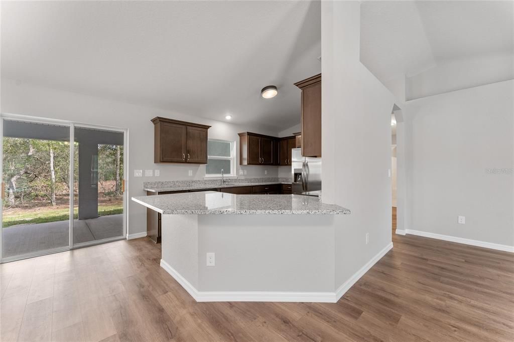 Interior, Kitchen, Wood Texture Flooring