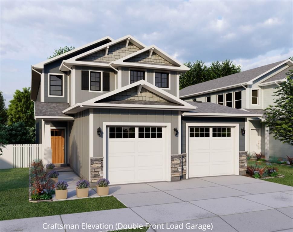 Attached, Exterior, Facade, American Craftsman