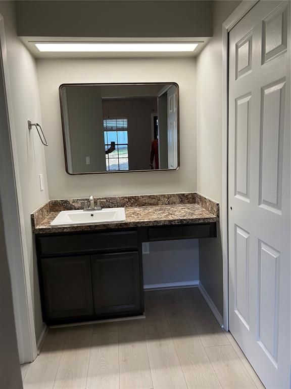 Bathroom, Dual Sink Vanities, Interior, Wood Texture Flooring