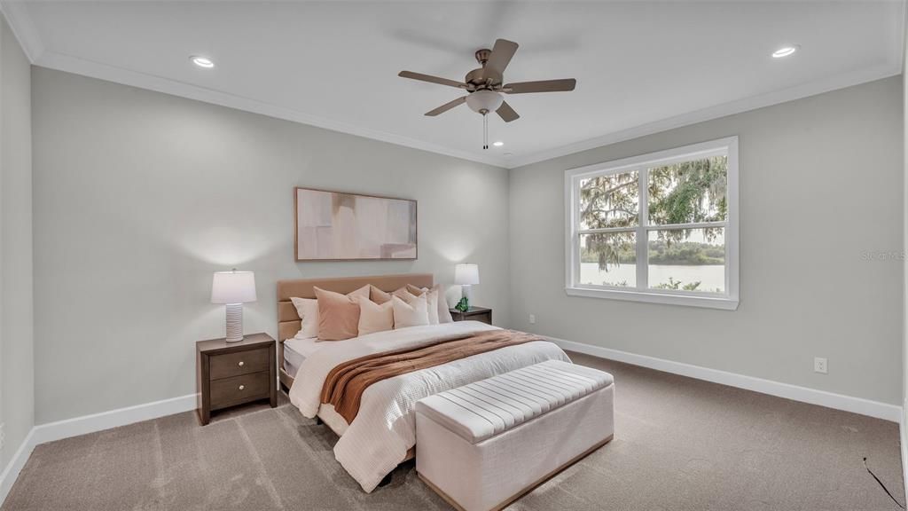 Bedroom, Interior, Recessed Lighting