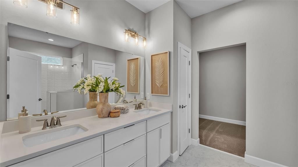 Bathroom, Dual Sink Vanities, Interior, Marble