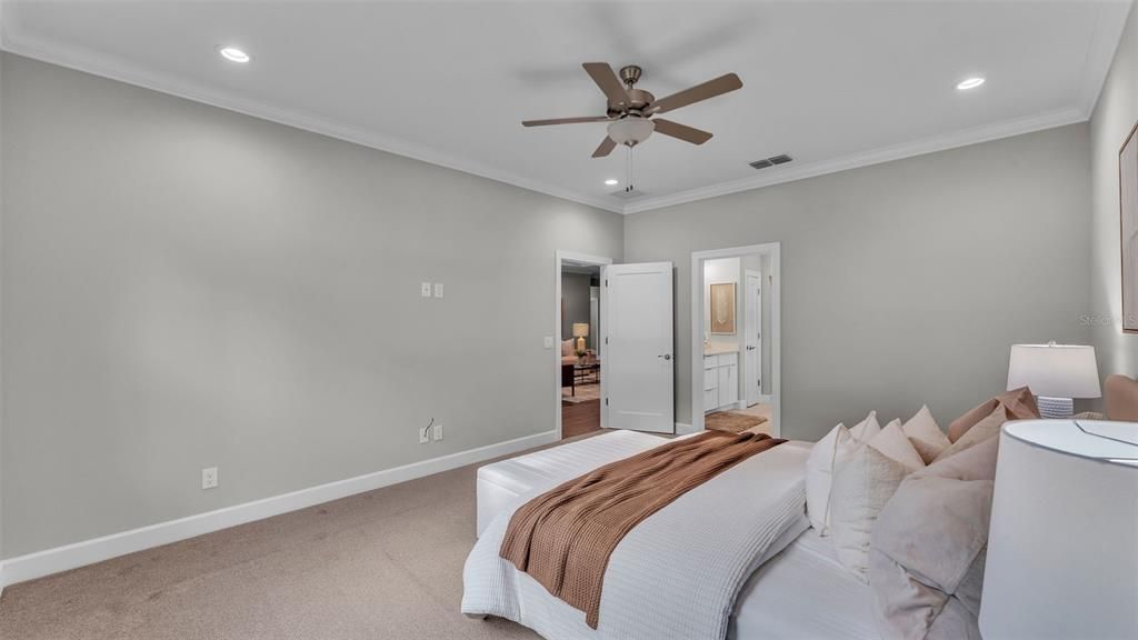 Bedroom, Interior, Recessed Lighting