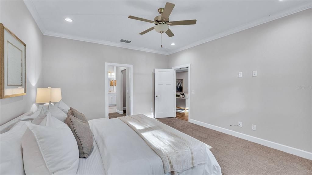Bedroom, Interior, Recessed Lighting
