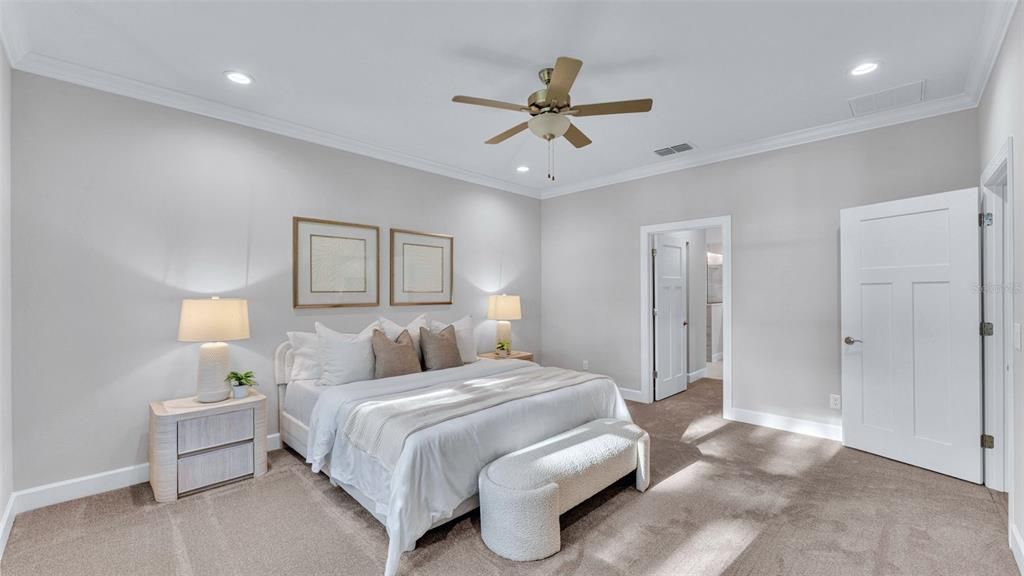Bedroom, Interior, Recessed Lighting