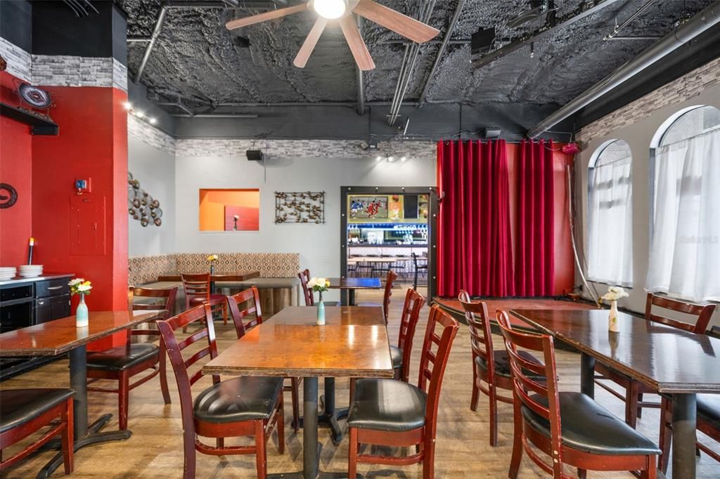 Dining room, Interior, Wood Texture Flooring