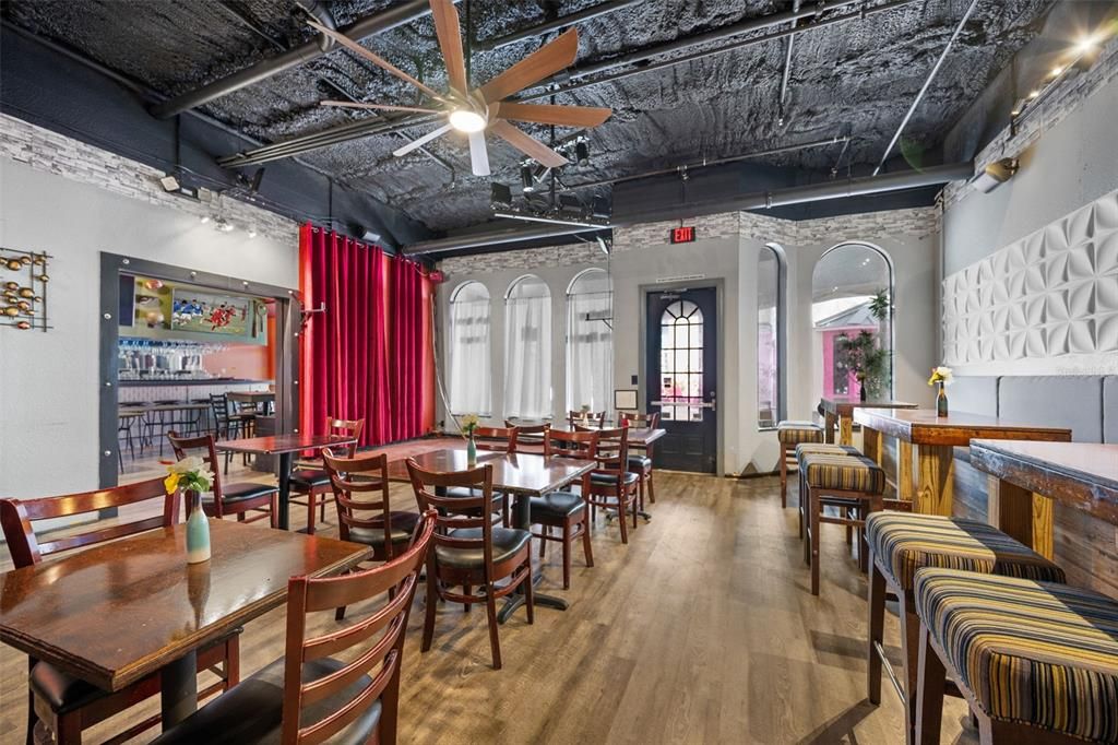 Dining room, Interior, Wood Texture Flooring