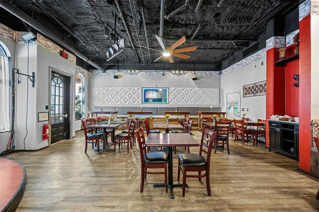 Dining room, Interior, Wood Texture Flooring