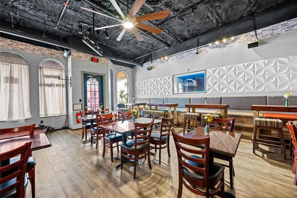 Dining room, Interior, Wood Texture Flooring