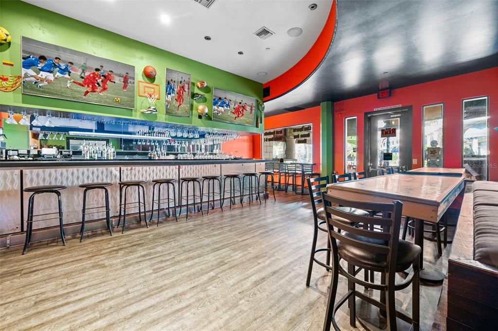 Game Room, Interior, Recessed Lighting, Wood Texture Flooring