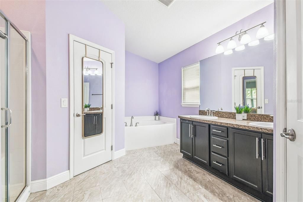 Bathroom, Dual Sink Vanities, Glass Shower, Interior