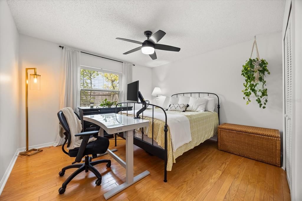 Bedroom, Home Office, Interior, Wood Texture Flooring