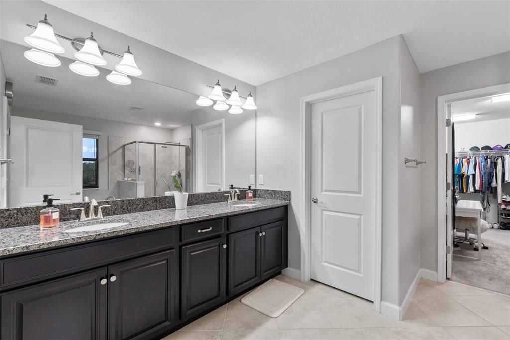 Bathroom, Dual Sink Vanities, Glass Shower, Interior, Walk-in Closets