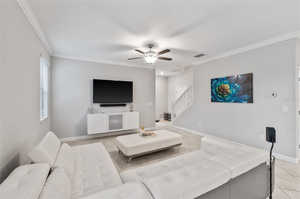 Interior, Living room, Recessed Lighting