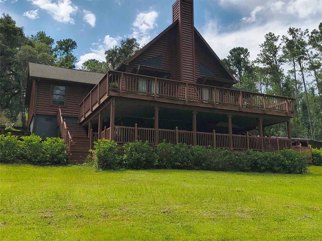 Backyard, Exterior, Facade, Log Home