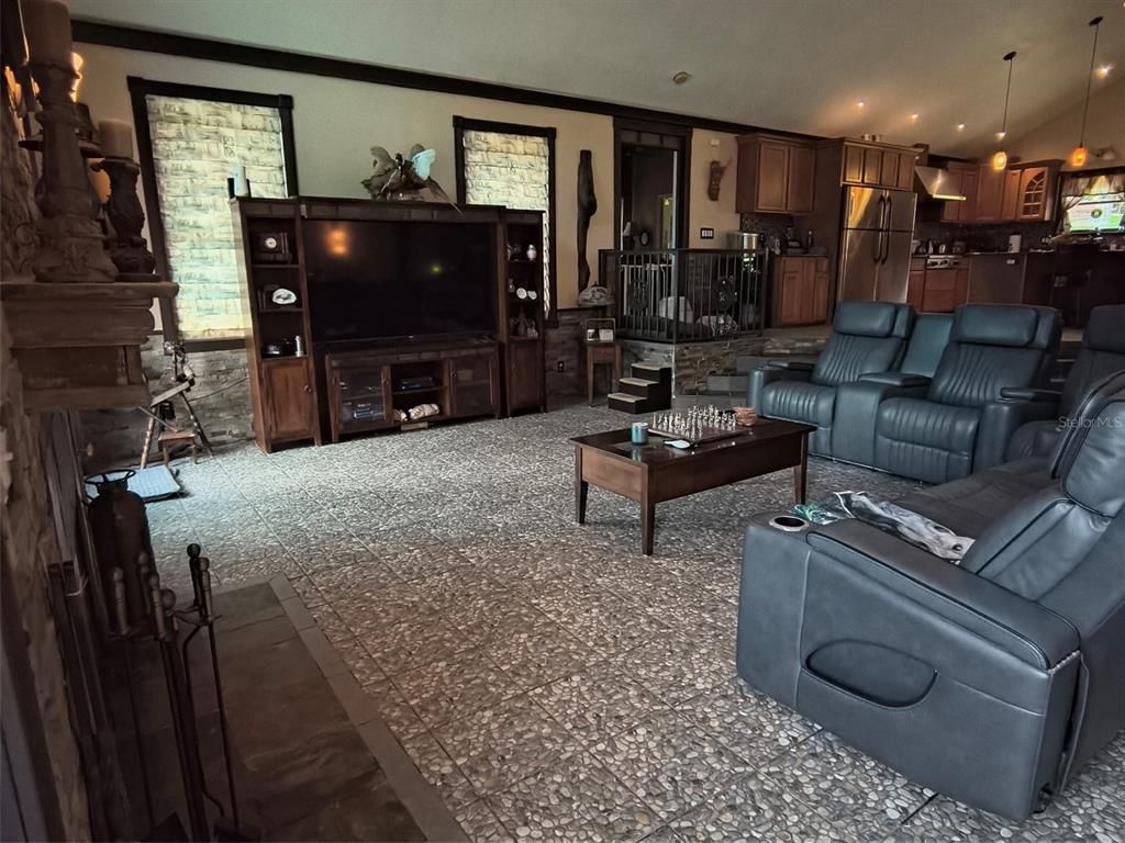Home Theatre Room, Interior, Kitchen, Living room, Pendant Lights, Recessed Lighting