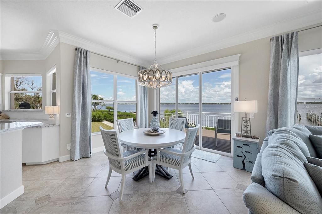 Dining room, Interior, Pendant Lights, Water