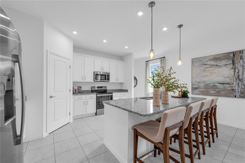 Interior, Kitchen, Pendant Lights, Recessed Lighting, Stainless Steel Appliances