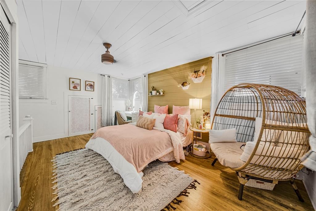 Bedroom, Interior, Wood Texture Flooring