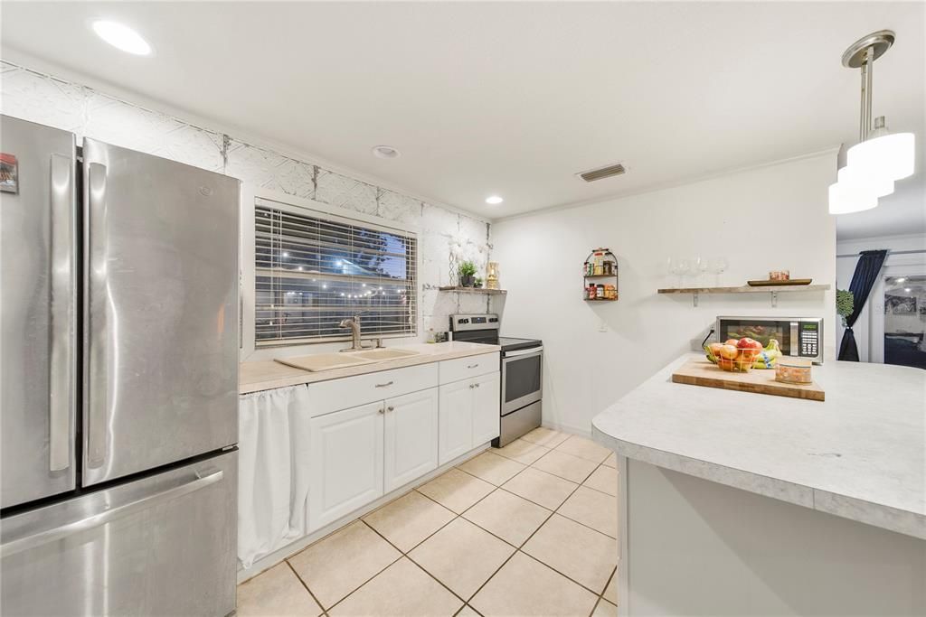 Interior, Kitchen, Recessed Lighting, Stainless Steel Appliances
