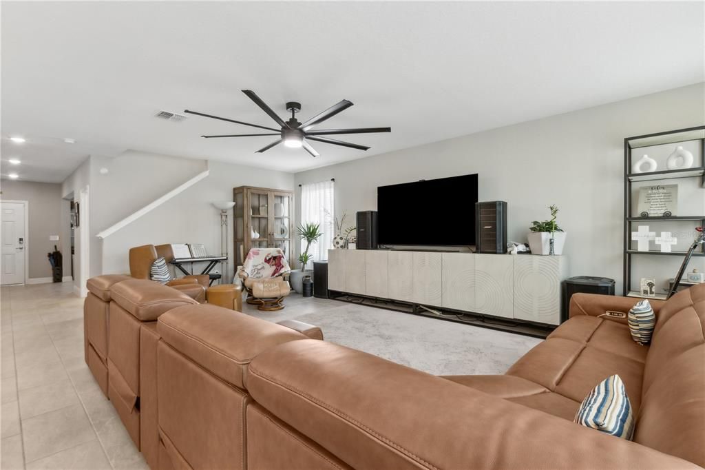 Interior, Living room, Recessed Lighting