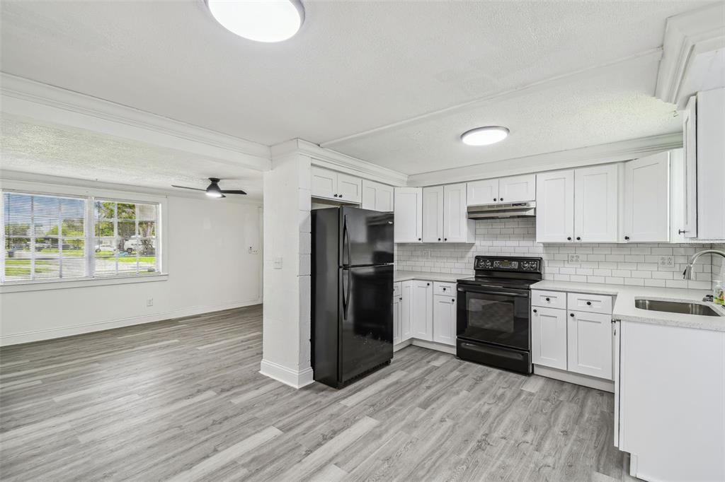 Interior, Kitchen, Wood Texture Flooring