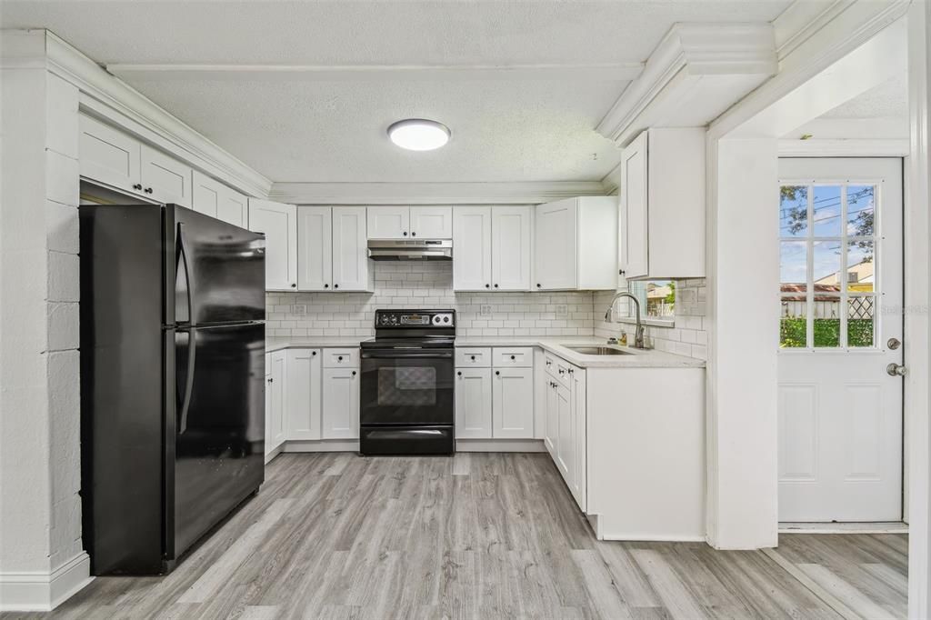 Interior, Kitchen, Wood Texture Flooring