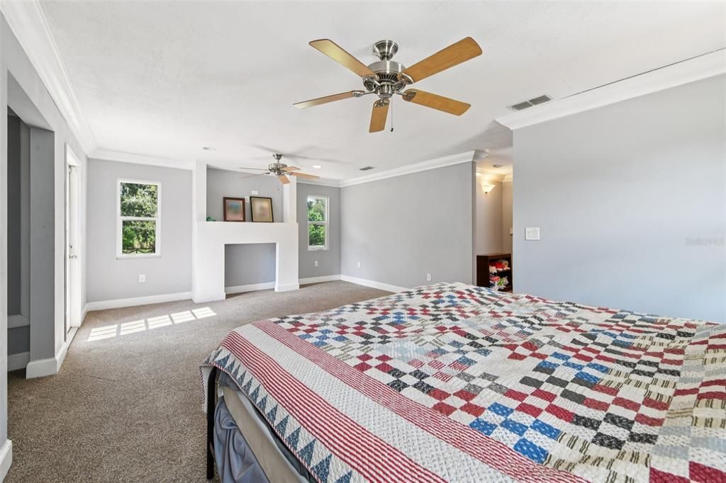 Bedroom, Fireplace, Interior