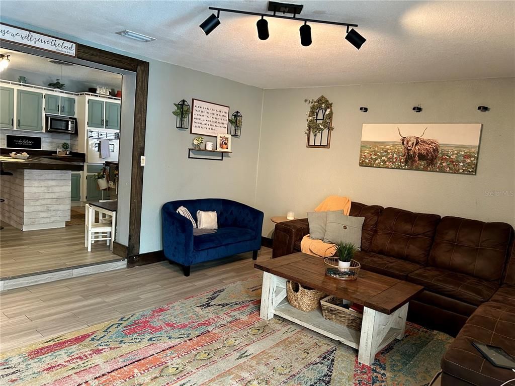Interior, Kitchen, Living room, Wood Texture Flooring