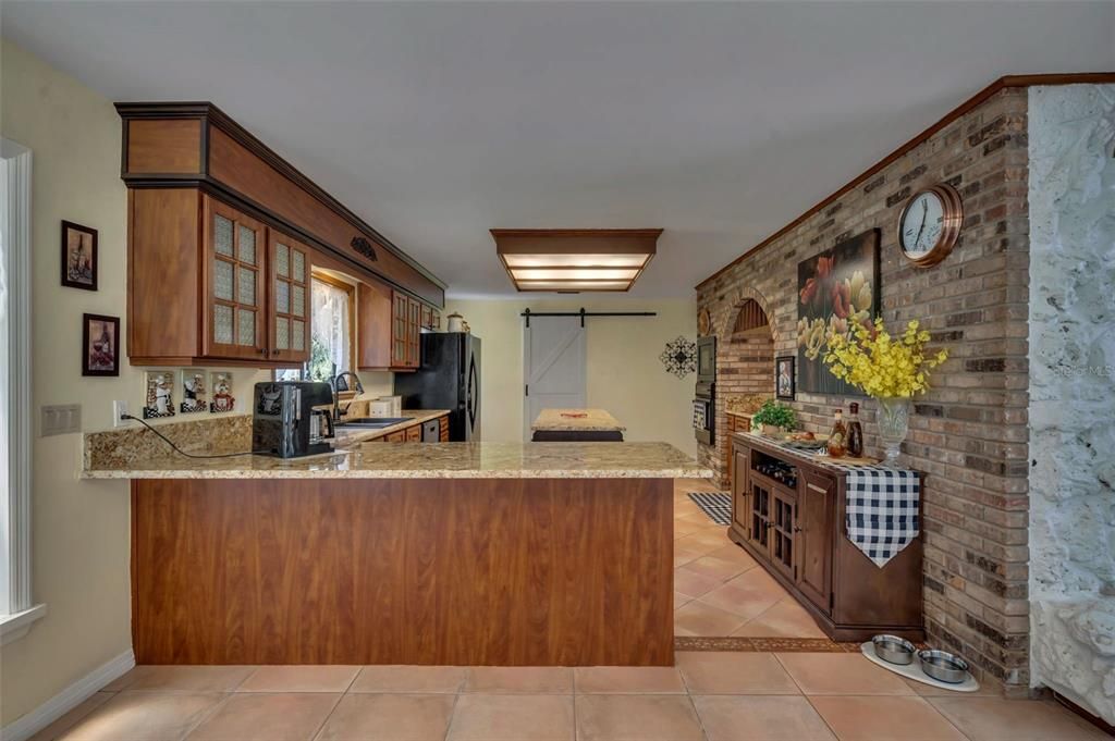 Interior, Kitchen, Stone Walls