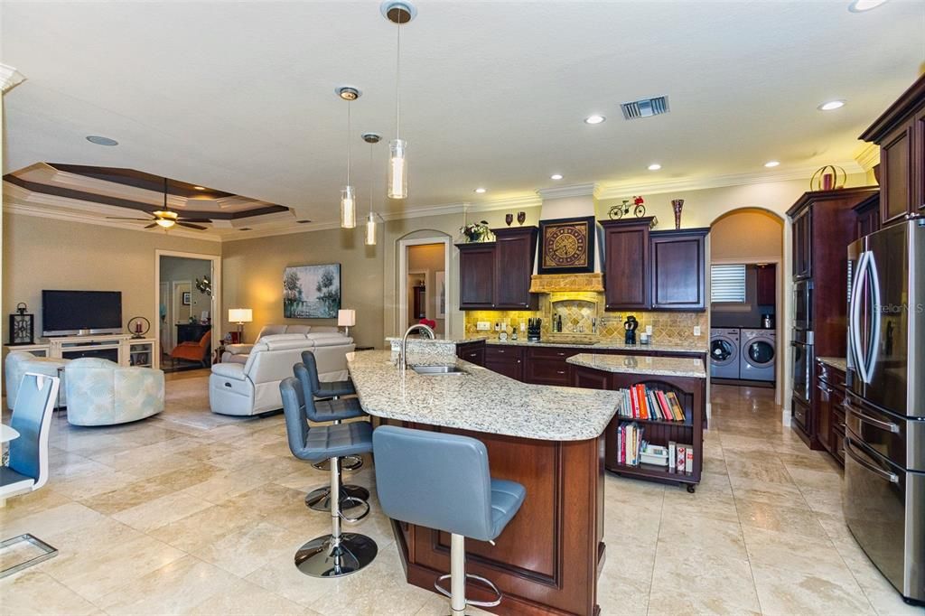 Interior, Kitchen, Living room, Pendant Lights, Recessed Lighting