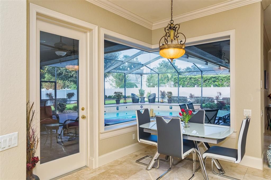 Dining room, Glass Ceilings, Interior, Pendant Lights, Pool, Sun Room